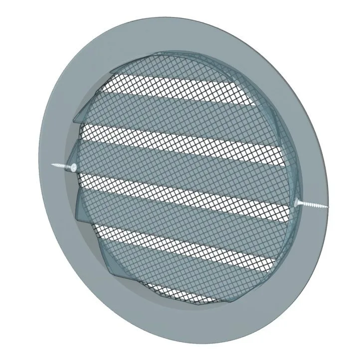 Rundes Lüftungsgitter aus Aluminiumlegierung D125 - Akvavent