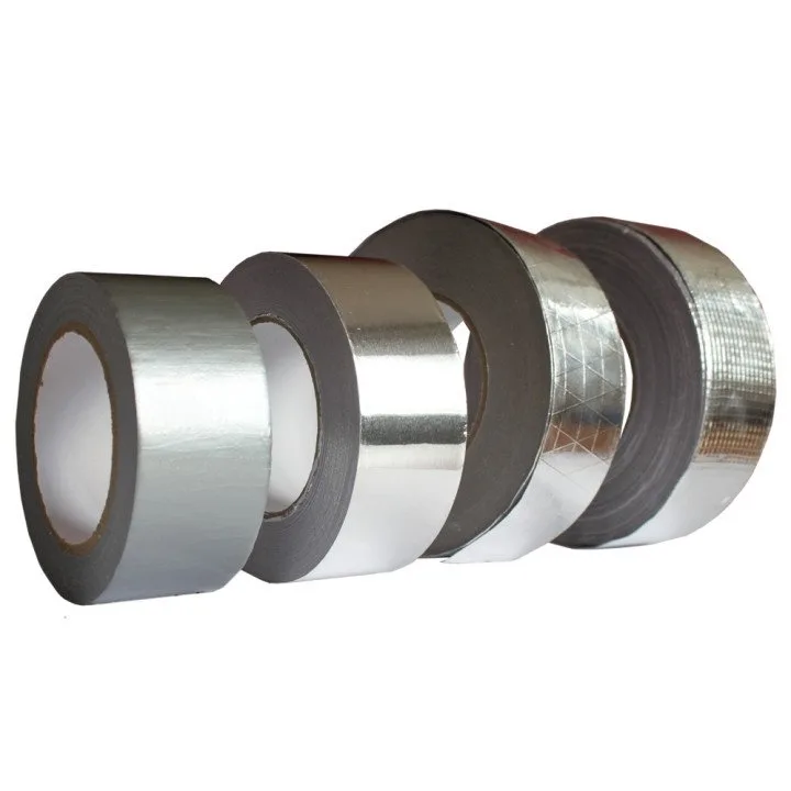 LMS, Aluminiumklebeband mit Glasfasergewebe 50 mm x 50 m, 150 Mikron.