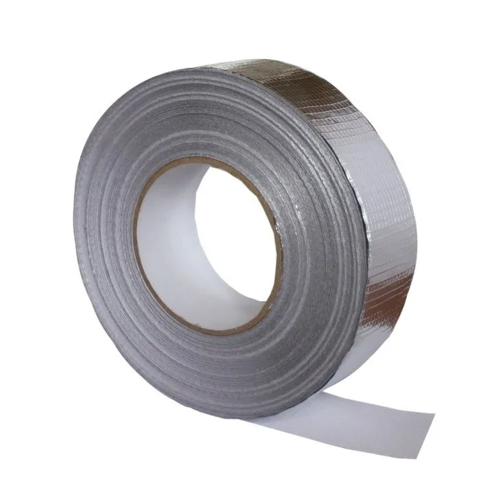 LMS, Aluminiumklebeband mit Glasfasergewebe 50 mm x 50 m, 150 Mikron.