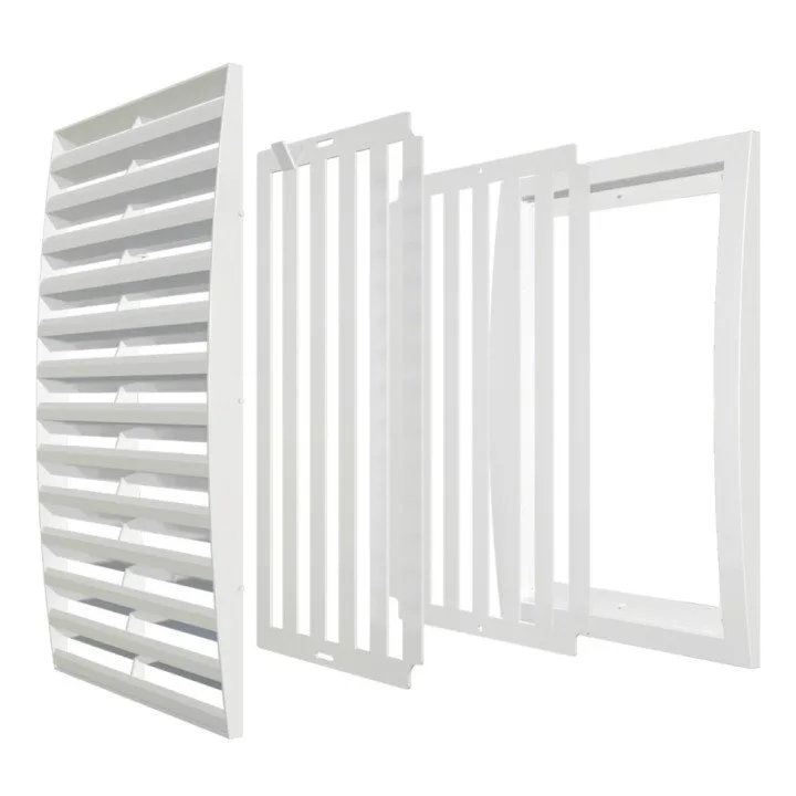 1515RRP, Abnehmbares Gitter mit verstellbaren Lamellen 150x150