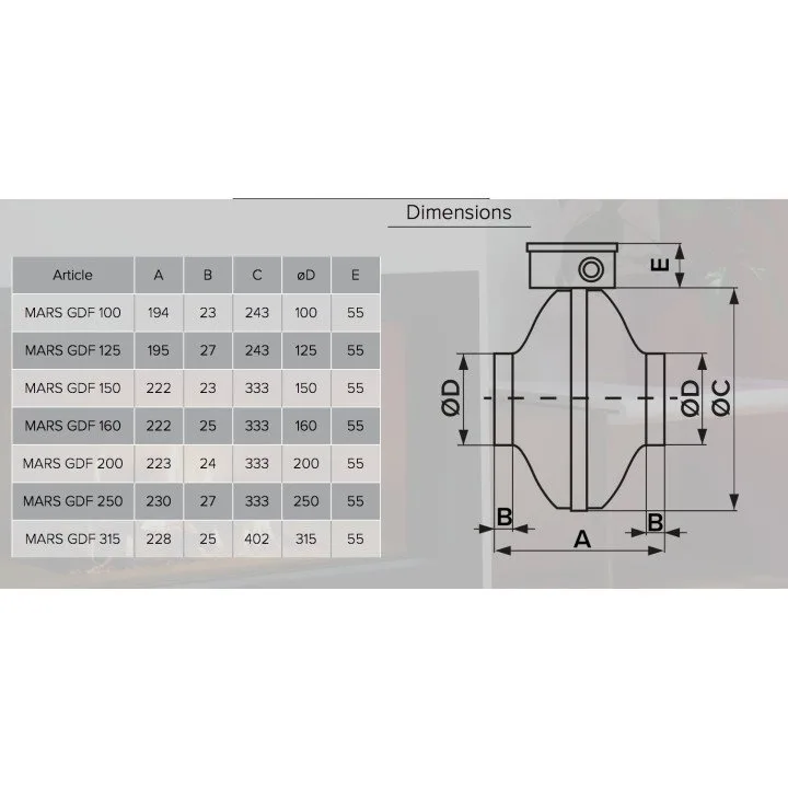 Radial-Rohrventilator MARS GDF 250 – für große Anlagen