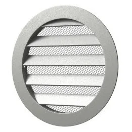 25RKM, Rundes Außenlüftungsgitter mit Sieb D275 und Flansch D250, Aluminium
