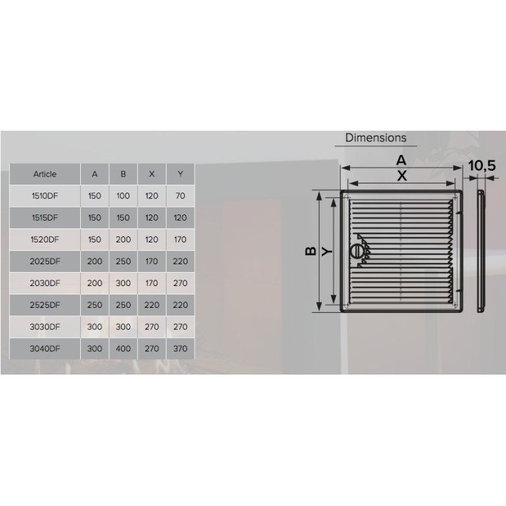 Revisionsklappe 3040DF für den Zugang zu Installationen in der Wand oder Decke