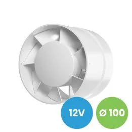 Sparsamer Rohrventilator 100 mm, 12 V AC für Feuchträume