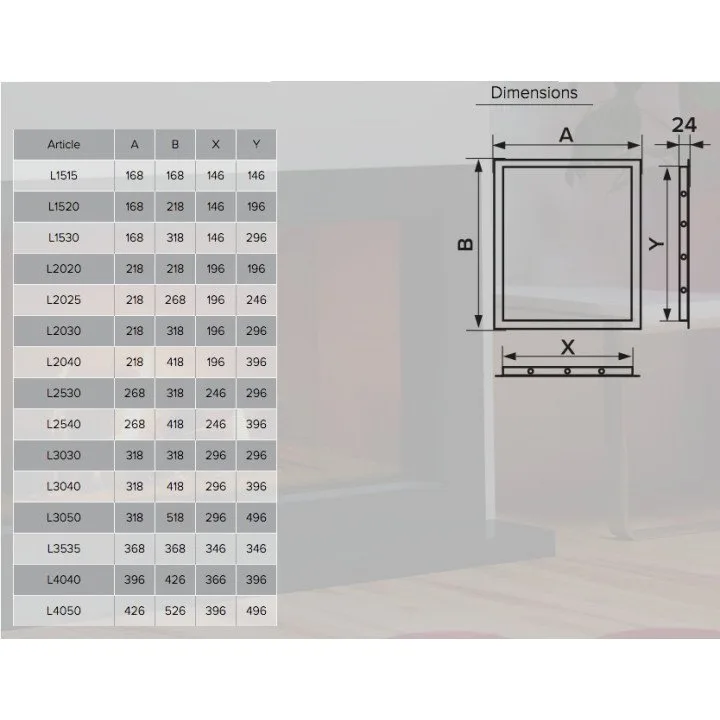 Revisionsklappe L1515 168x168 150x150 mit Flansch Preis - Akvavent
