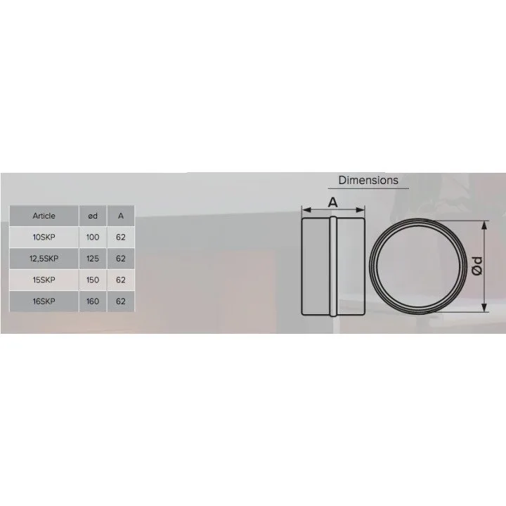 Rohrverbinder für Rundrohr D160 – Ansicht 3 von 3
