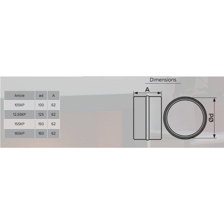 Verbindungsstück für Rundrohr D100 von 10SKP, Bild 3 von 3