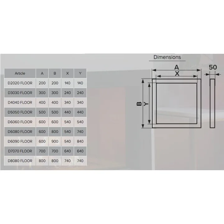 Bodenrevision D6060 600x600 Preis - Akvavent