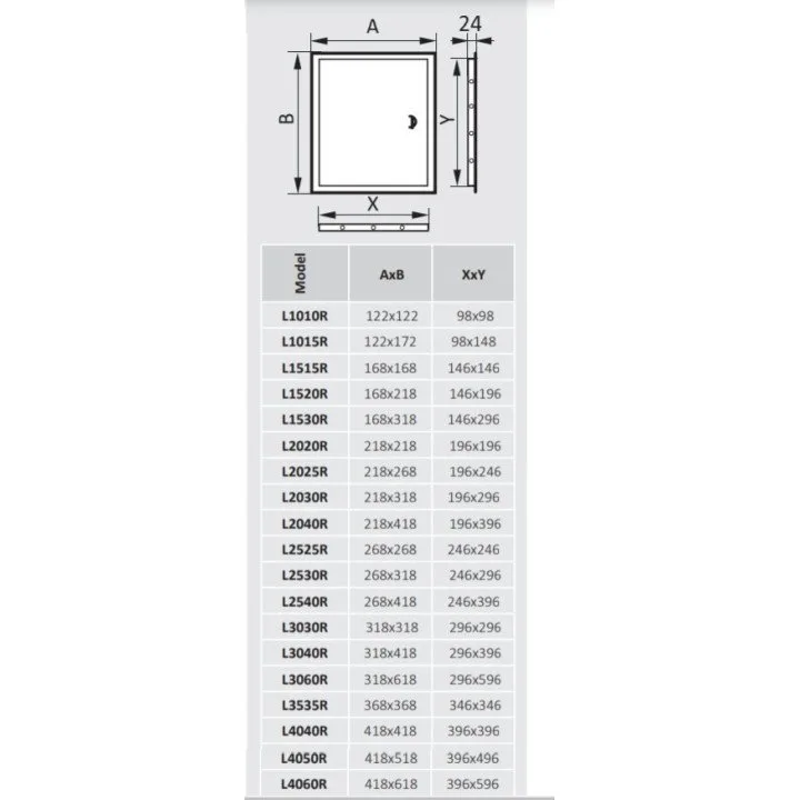 Revisionsklappe L2030R 218x318 Preis - Akvavent