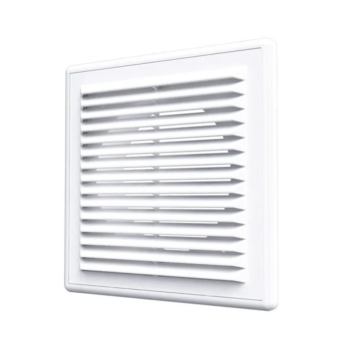Rechteckiges Lüftungsgitter 183x253 mit Flansch D125 - Akvavent