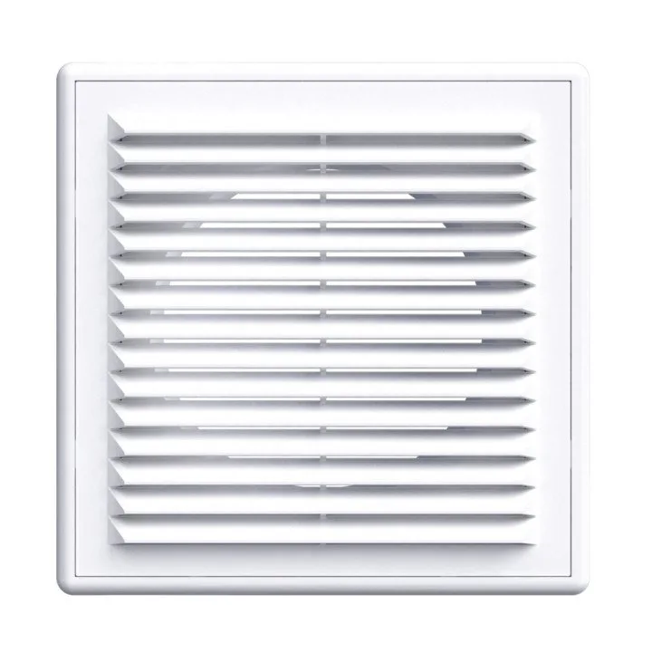 Rechteckiges Lüftungsgitter 183x253 mit Flansch D125 - Akvavent