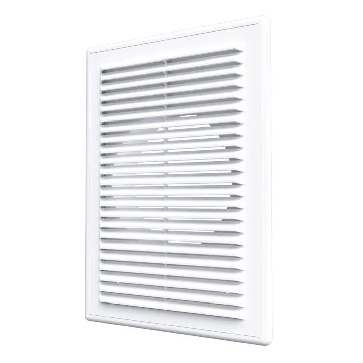 Rechteckiges Lüftungsgitter 183x253 mit Flansch D125 - Akvavent