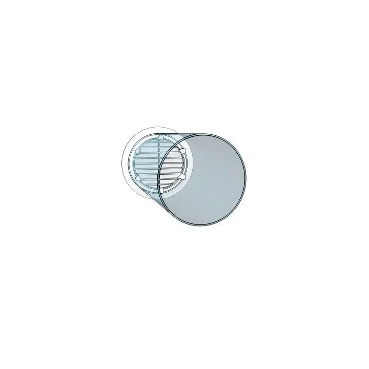 Rundes Lüftungsgitter D125 mit Flansch D88 10RKL - Akvavent