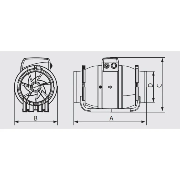 TYPHOON 125 2SP Axialer Kanalventilator – Ø 125 mm