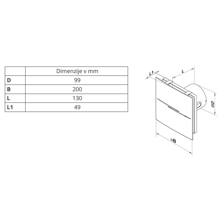 Leiser und energieeffizienter Badlüfter Quiet-Q Style TH