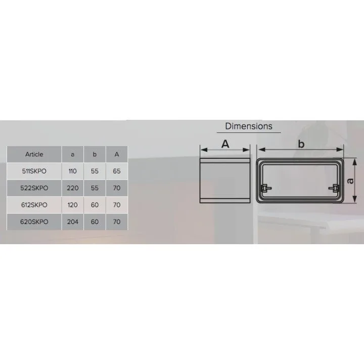 Rohrverbinder 220x90 mm mit Rückschlagklappe | 922SKPO