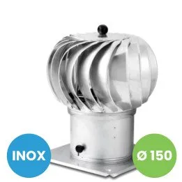 Drehbare Schornsteinhaube Ø 150 inox | Edelstahl