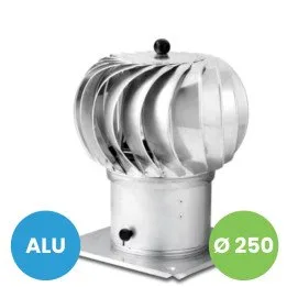Drehbare Schornsteinkappe fi 250 Aluminium | Schornsteinkappe