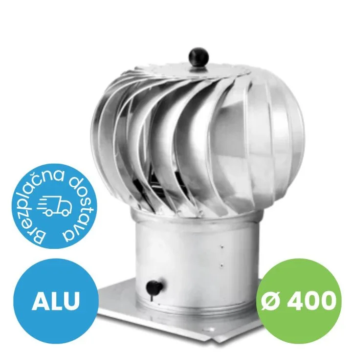 Drehbare Schornsteinhaube Ø 400 Aluminium | Schornsteinkappe