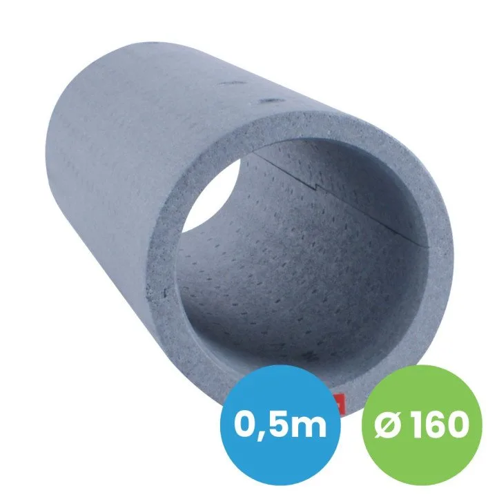 Antivibrations- und isolierte Wanddurchführung für Rekuperator Ø160 mm (3° Gefälle)