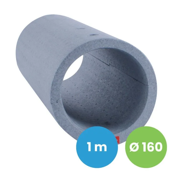 Antivibrations- und isoliertes Wandrohr für Rekuperator Ø160 mm (3° Gefälle)