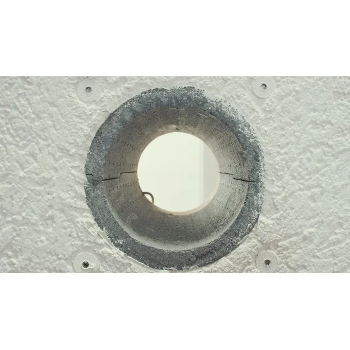 Antivibrations- und isoliertes Wandrohr für Rekuperator Ø160 mm (3° Gefälle)