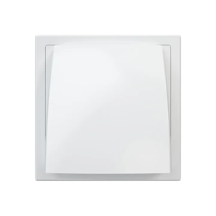 Lüftungsgitter mit Klappe 150x150 und Flansch D100 - Akvavent