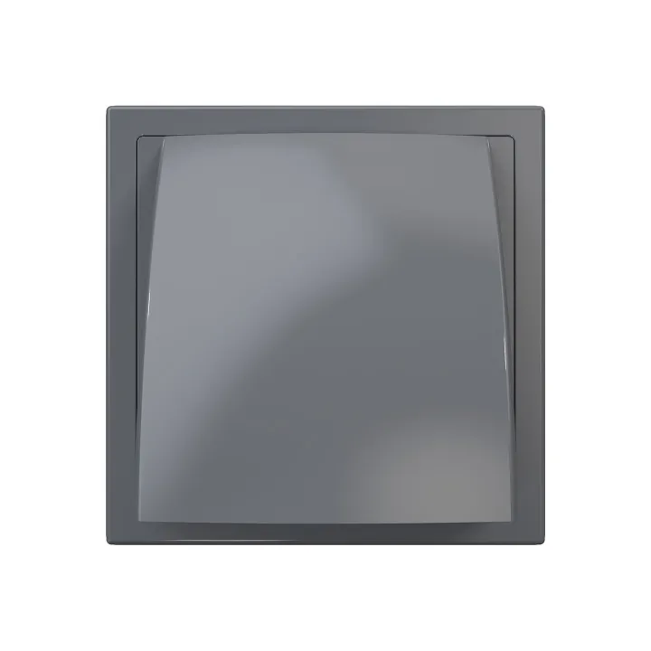1515K12,5FV grau, Abluftgitter mit Rückstauklappe 150x150 und Flansch D125, grau(ASA-Kunststoff)