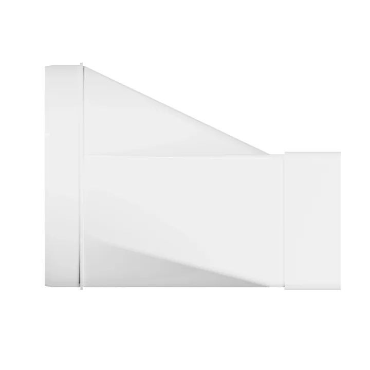 Exzentrischer Verbinder zwischen einem 220x90 mm Rohr und einem D150 mm Rohr