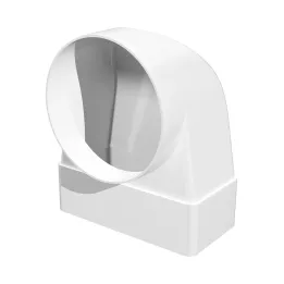 620SK12,5KP, 90°-Verbinder zwischen rechteckigem Kanal 60x204 und rundem Kanal D125