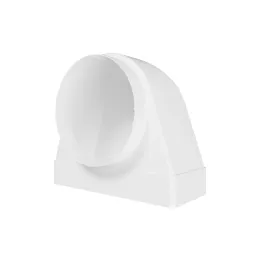 90°-Verbinder zwischen rechteckigem Kanal 220x90 mm und D150 mm Rohr