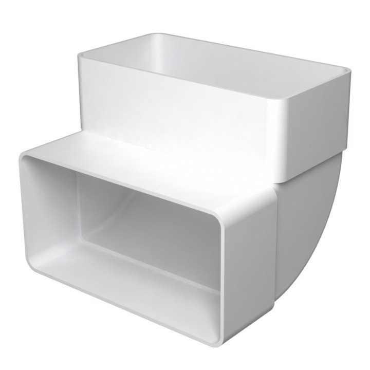 612KVP, Vertikales 90°-Knie für rechteckigen Kanal 60x120