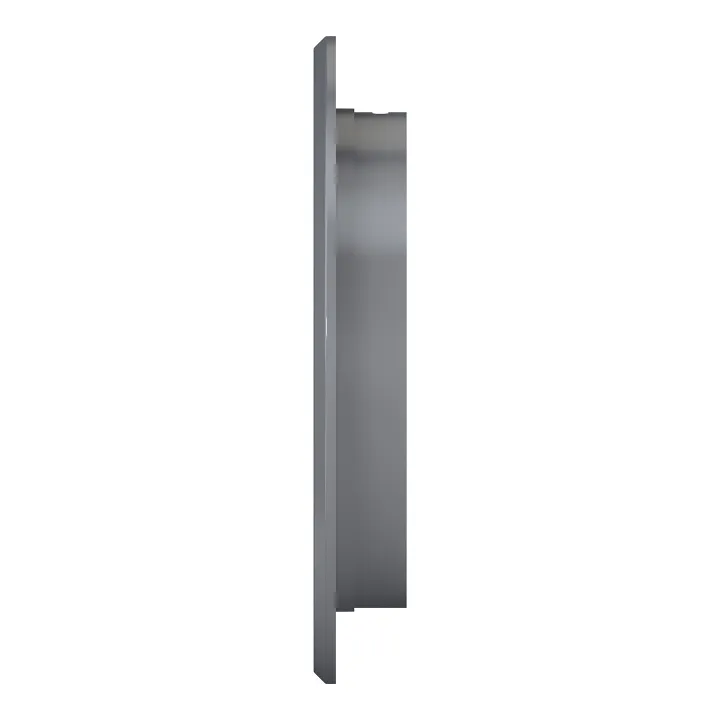 15RKN grau, Außenrundes Gitter D200 mit Flansch D150, ASA-Kunststoff