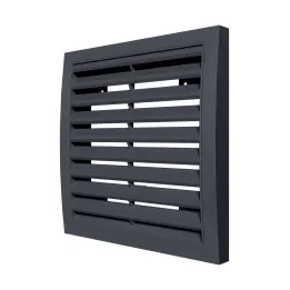 1515RRN grau, Außen abnehmbare Gitter 150x150, ASA-Kunststoff