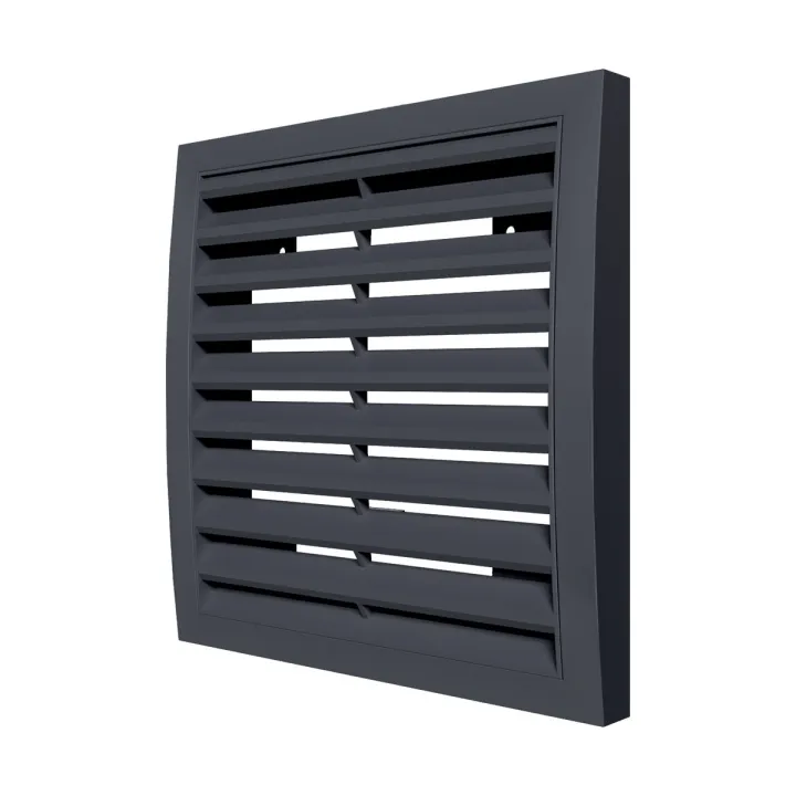1515RRN grau, Außen abnehmbare Gitter 150x150, ASA-Kunststoff