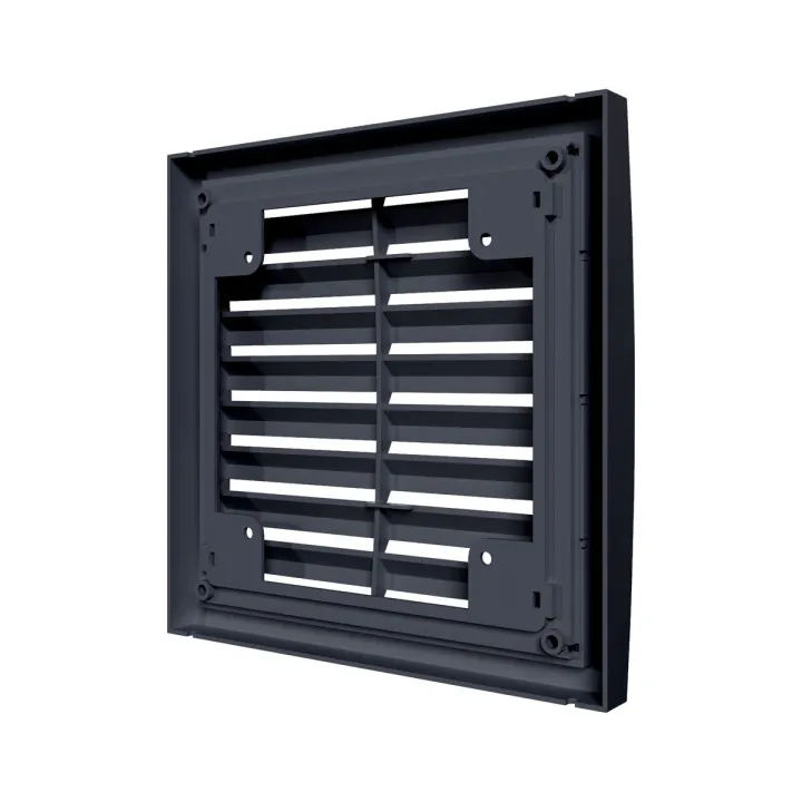 1515RRN grau, Außen abnehmbare Gitter 150x150, ASA-Kunststoff