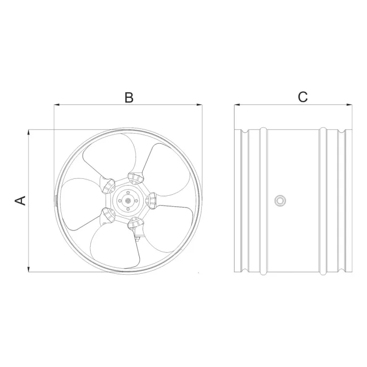 Achsialer Rohrventilator Ø350 mm