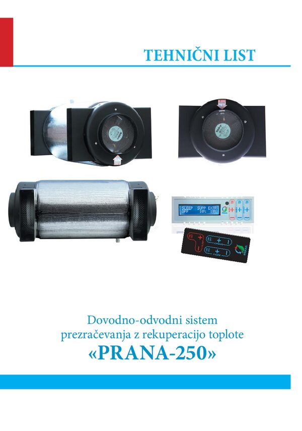 Technisches Datenblatt PRANA 250