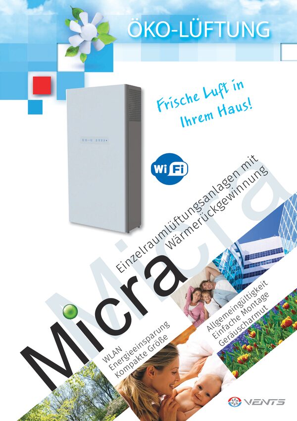 VENTS Micra 200 E ERV WiFi - Datenblatt
