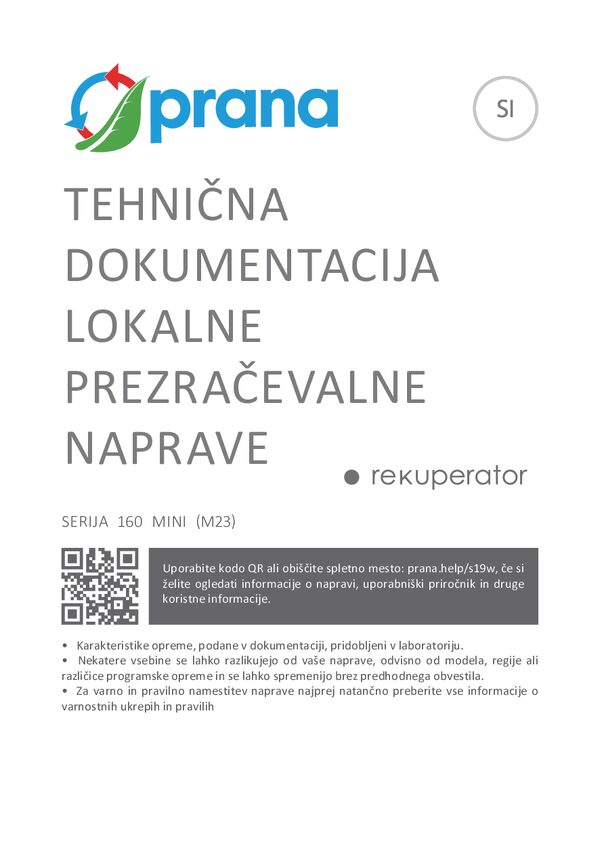 PRANA 160 Mini ERP / ERP PRO – Technisches Datenblatt
